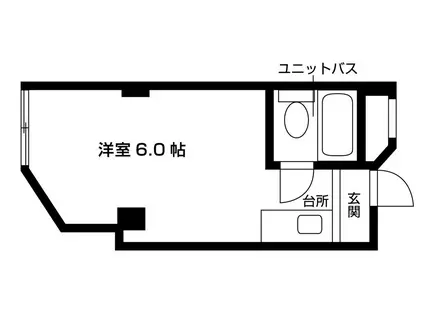 エレガンスハイツローズ(1K/1階)の間取り写真