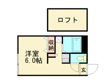 イーストパレス和白II(ワンルーム/2階)の間取り写真