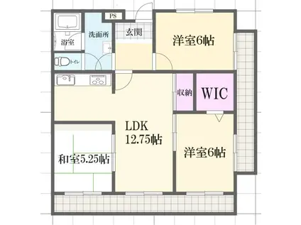 ロワイヤル東山(3LDK/1階)の間取り写真