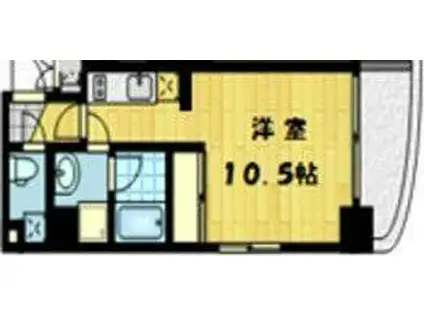 アスール江坂3RD(1K/4階)の間取り写真