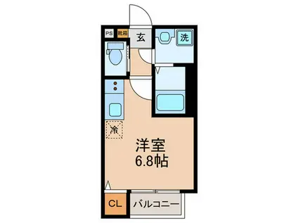 クオーレリッコ八幡南(ワンルーム/2階)の間取り写真