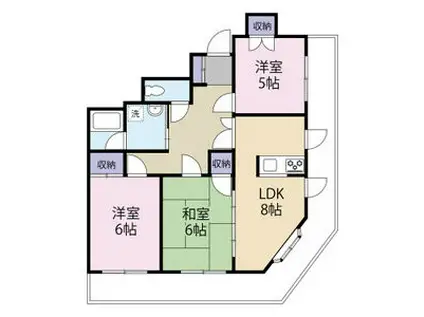 ハイレジデンスL(3LDK/2階)の間取り写真