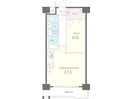 モンテジョア(1LDK/5階)の間取り写真