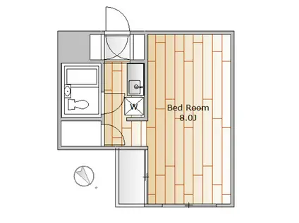 ユースフル祐天寺NO.2(ワンルーム/1階)の間取り写真
