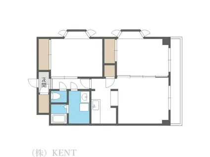 ラフィーネ宮の森(2LDK/4階)の間取り写真