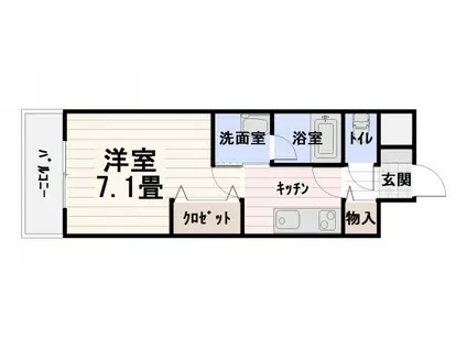 ロイヤルタワー文教の杜(1K/10階)の間取り写真