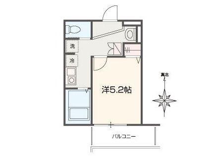 MELLAS日進(1K/3階)の間取り写真