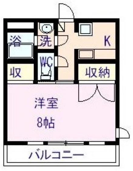 アメニティー伊島(1K/3階)の間取り写真