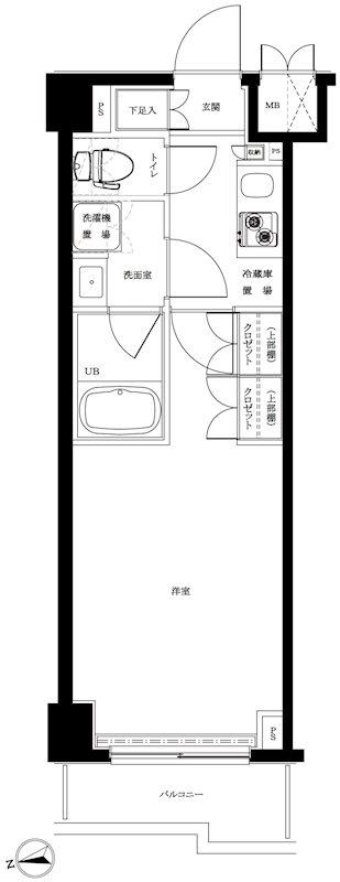 ルーブル蒲田十番館(1K/8階)の間取り写真