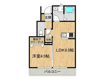 DUAL A(1LDK/1階)の間取り写真