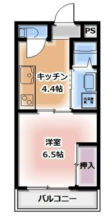 ベルビレッジ(1K/2階)の間取り写真