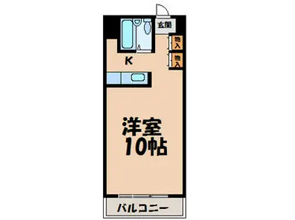 八晃ビル(ワンルーム/5階)の間取り写真