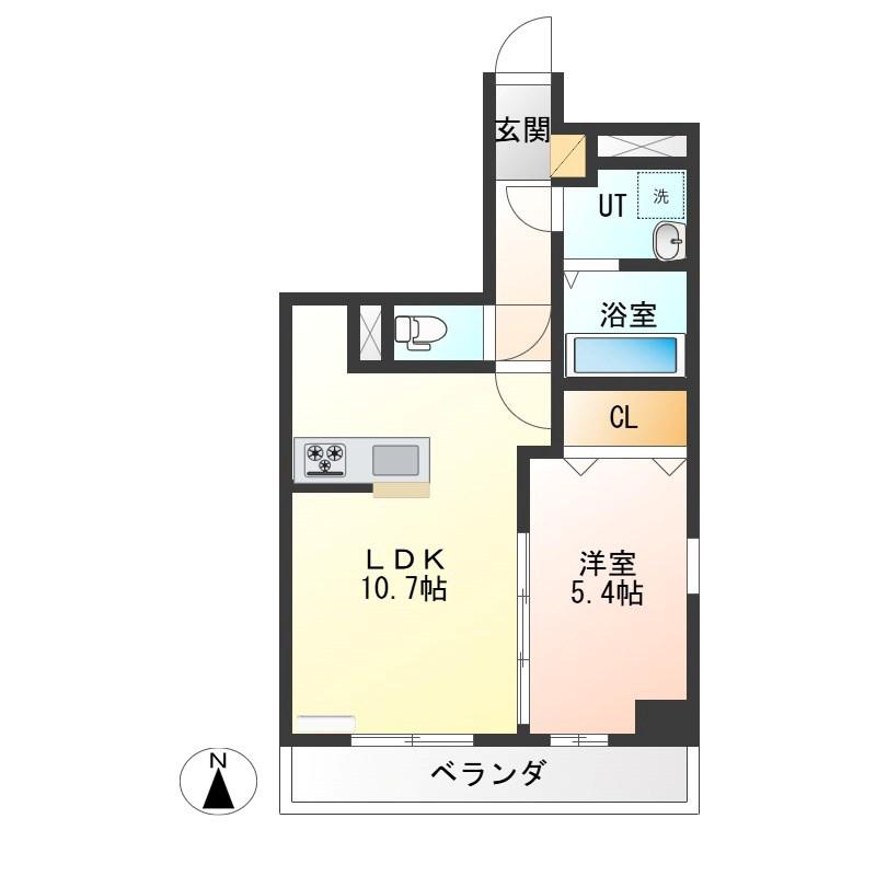 IRIC(1LDK/8階)の間取り写真