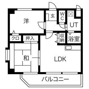 メゾンアベール(2LDK/3階)の間取り写真
