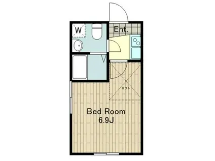 ルーチェ国立(1K/2階)の間取り写真