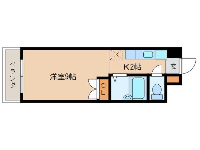 JR東海道本線 南草津駅 徒歩20分 3階建 築28年(1K/3階)の間取り写真