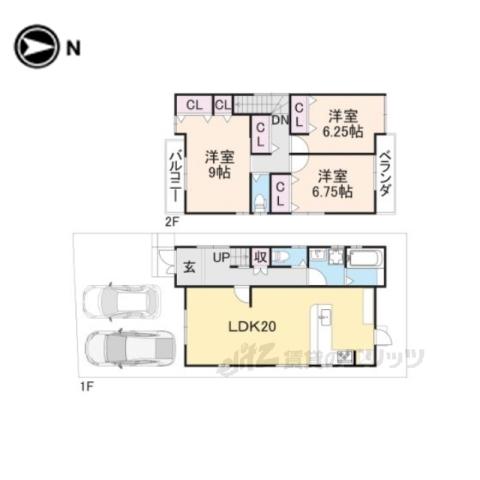 納所下野27-62(3LDK/1階)の間取り写真