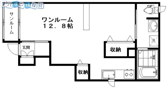 グランヴィア III(ワンルーム/1階)の間取り写真