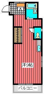 ウイステリア(ワンルーム/4階)の間取り写真