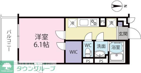 SOLASIA RESIDENCE 高津(1K/1階)の間取り写真