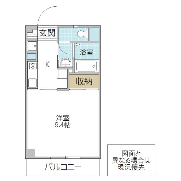 アンバサダ(1K/1階)の間取り写真