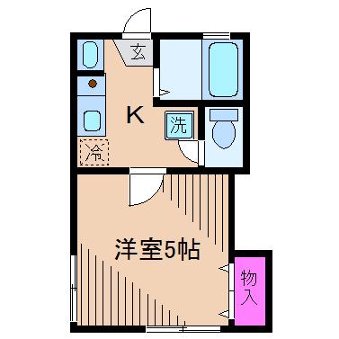 シュノンソー(1K/1階)の間取り写真