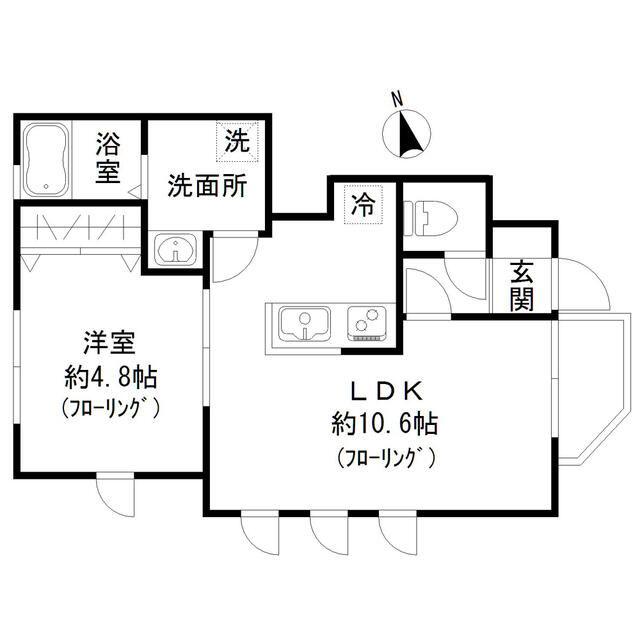 VILLA TSUJI(1LDK/1階)の間取り写真