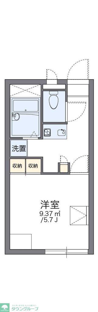レオパレスブリランテ(1K/1階)の間取り写真