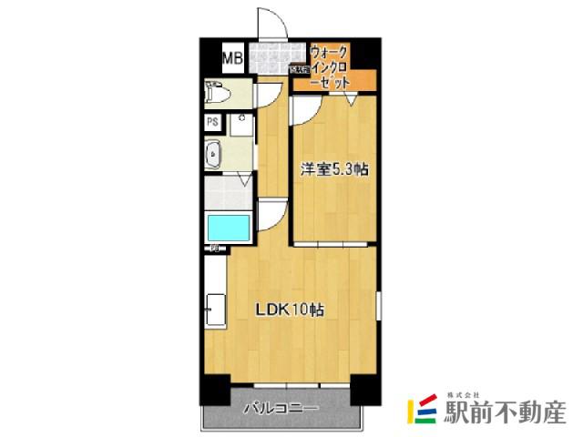 ソレイユ中央(1LDK/2階)の間取り写真