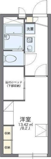 レオパレスアクティ(1K/2階)の間取り写真