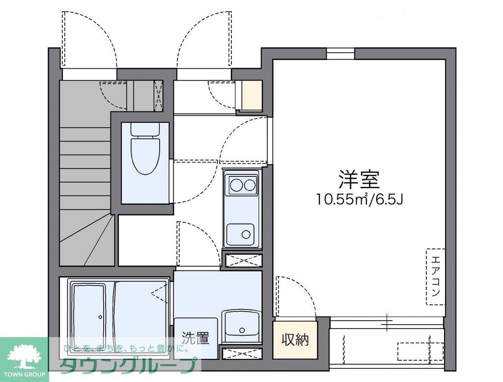 レオネクストOTANI III(1K/1階)の間取り写真