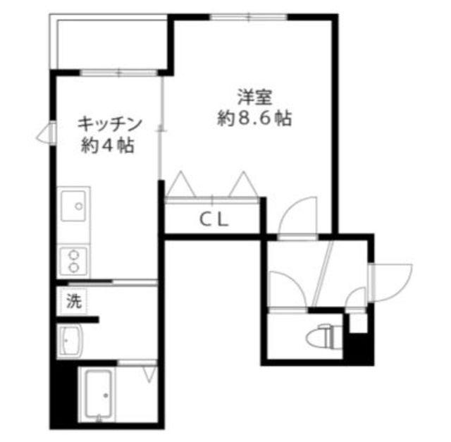 URBIS高円寺(1K/2階)の間取り写真