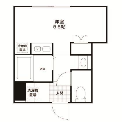ダイヤモンドレジデンス新宿(ワンルーム/2階)の間取り写真