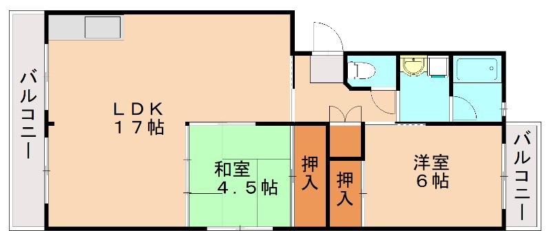 ビューラー88(3LDK/2階)の間取り写真