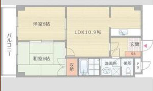 リッチライフダイコク(2LDK/2階)の間取り写真