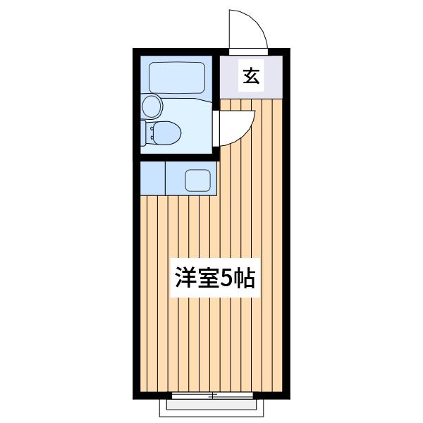 新調布ハイツB(ワンルーム/1階)の間取り写真