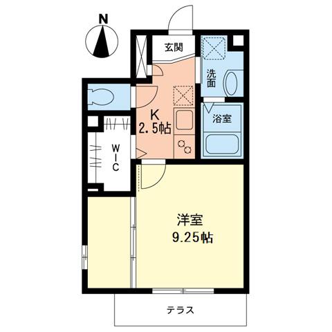 クレシェンテ(1K/1階)の間取り写真