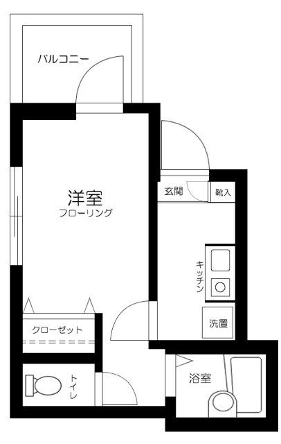 MELDIA足立4丁目(1K/2階)の間取り写真