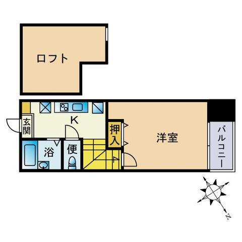 グラン・シャリオ(1K/1階)の間取り写真