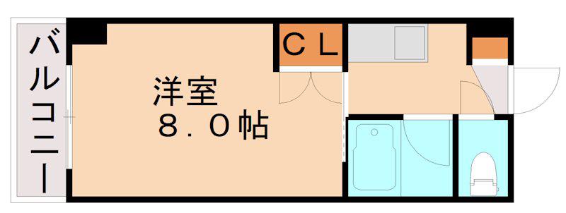 OAK VILLA HAKATA イーストII(1K/5階)の間取り写真