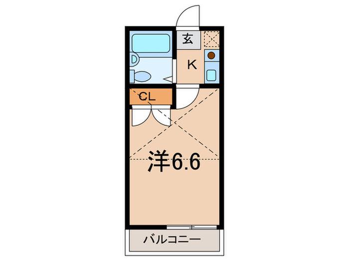 JPC MIZONOKUCHI(1K/2階)の間取り写真
