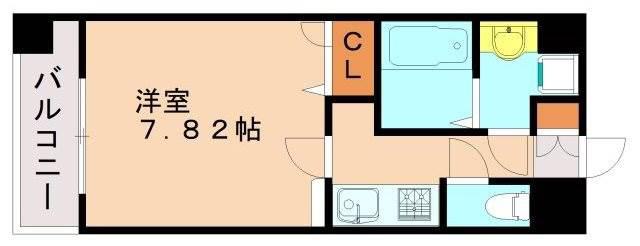 エンクレスト御供所(1K/8階)の間取り写真