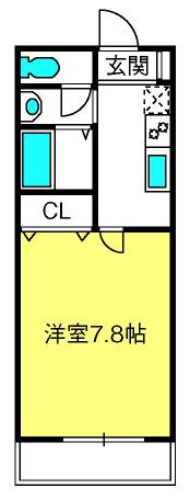 MAISON MIYAZAKI(1K/1階)の間取り写真