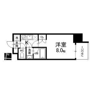 シエルブルー栄(1K/7階)の間取り写真