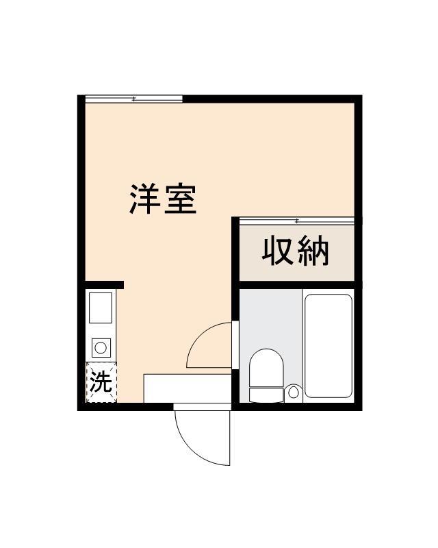 片原町駅北マンション(ワンルーム/3階)の間取り写真