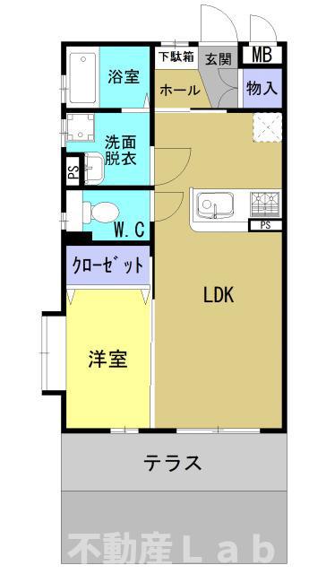 コートソレイユ(1LDK/2階)の間取り写真
