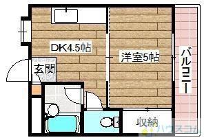 シティコーポ橋の内(1DK/1階)の間取り写真