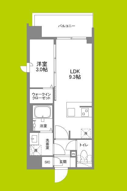 シーズンフラッツ新大阪サウス(1LDK/7階)の間取り写真