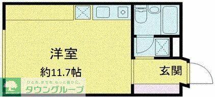 マグノリアコート(ワンルーム/2階)の間取り写真