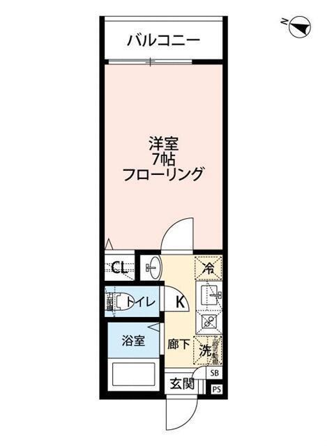 グランクオール青砥駅前(1K/1階)の間取り写真